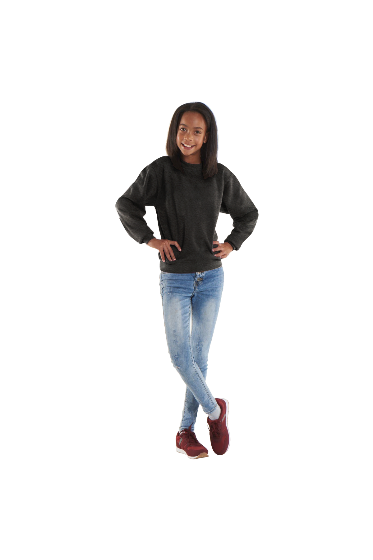 Uneek The UX Children's Sweatshirt in Charcoal