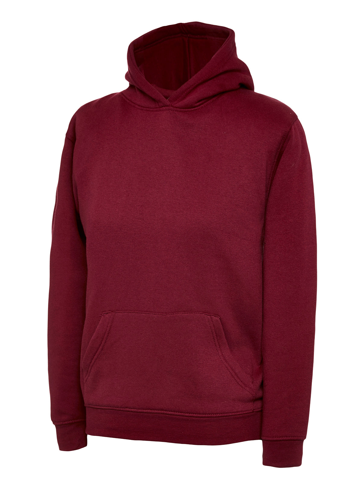 Uneek The UX Children’s Hooded Sweatshirt in Maroon
