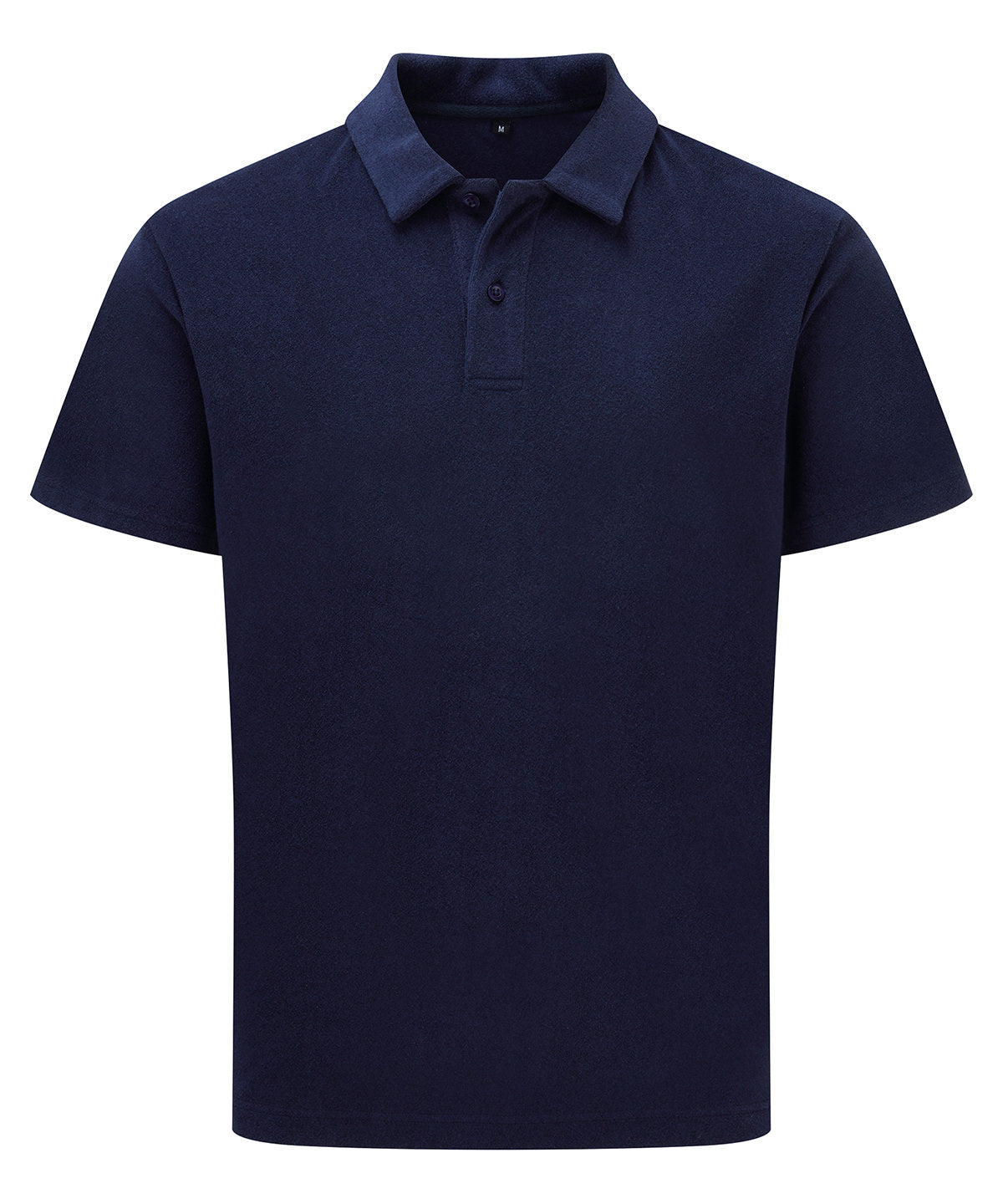 Wombat Men’s Terry polo in Navy, front view
