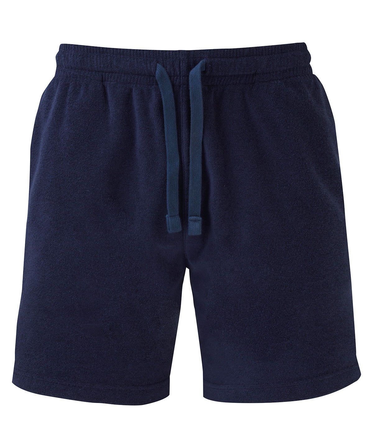 Wombat Men’s Terry shorts in Navy, front view
