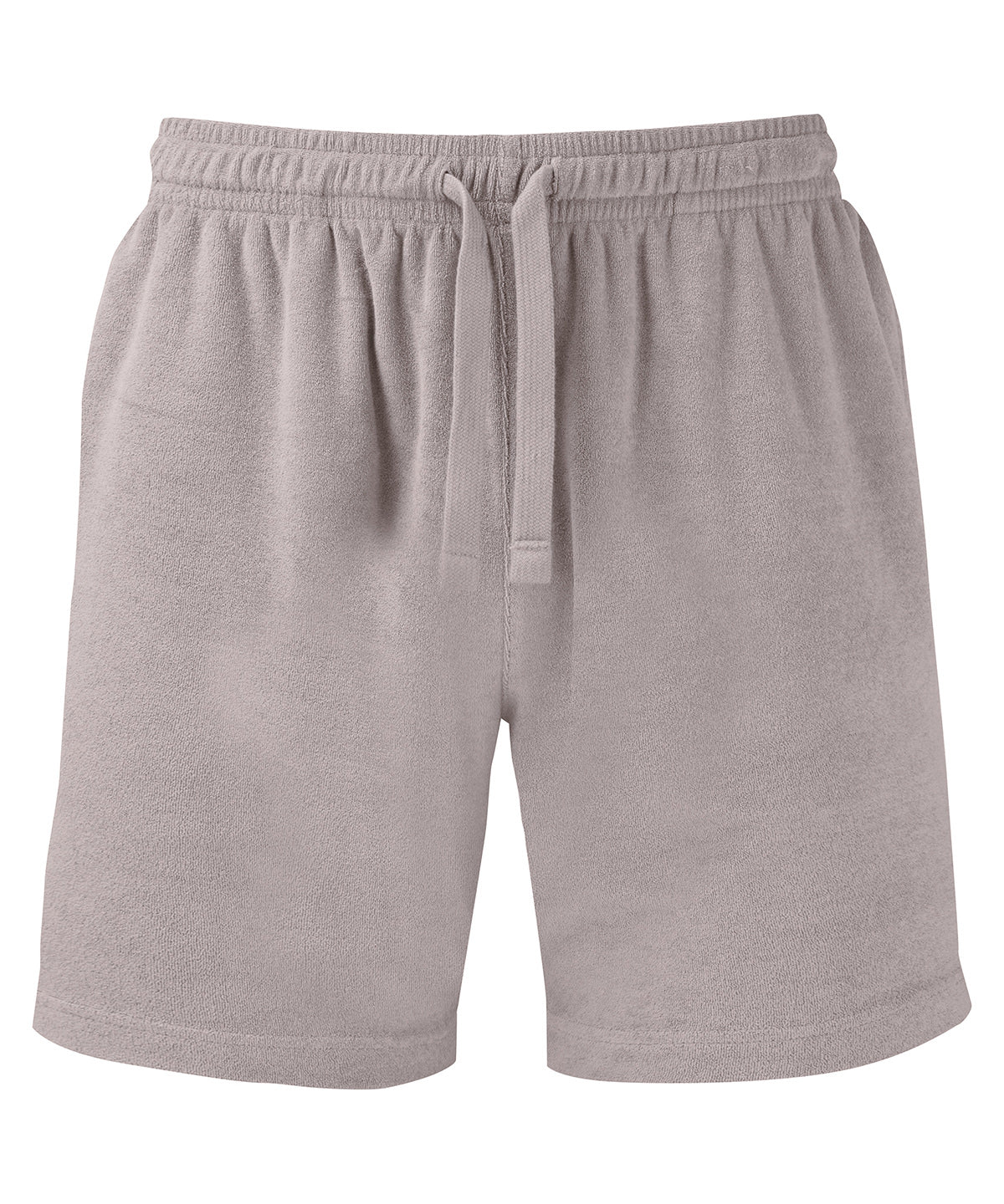 Wombat Men’s Terry shorts in Stone, front view