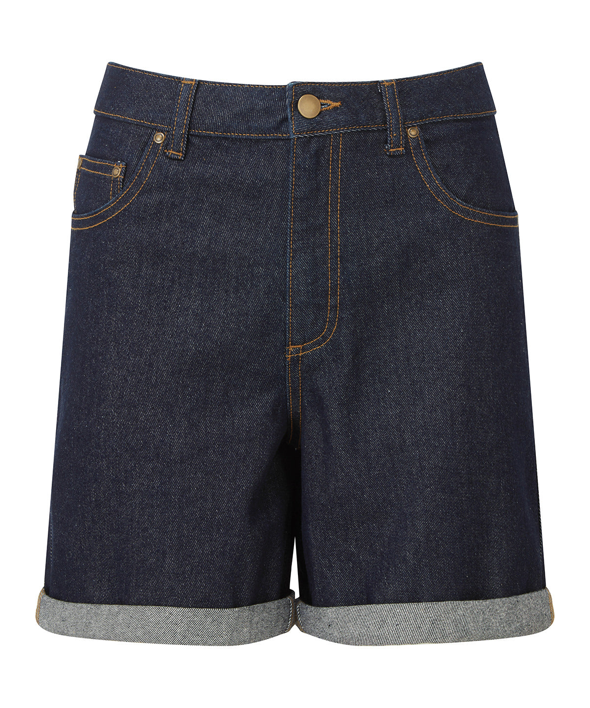 Wombat Women’s denim shorts in Indigo Denim, front view