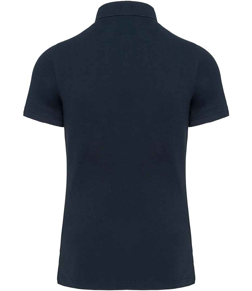 WK Designed To Work Stud Piqué Polo Shirt in Navy, back view