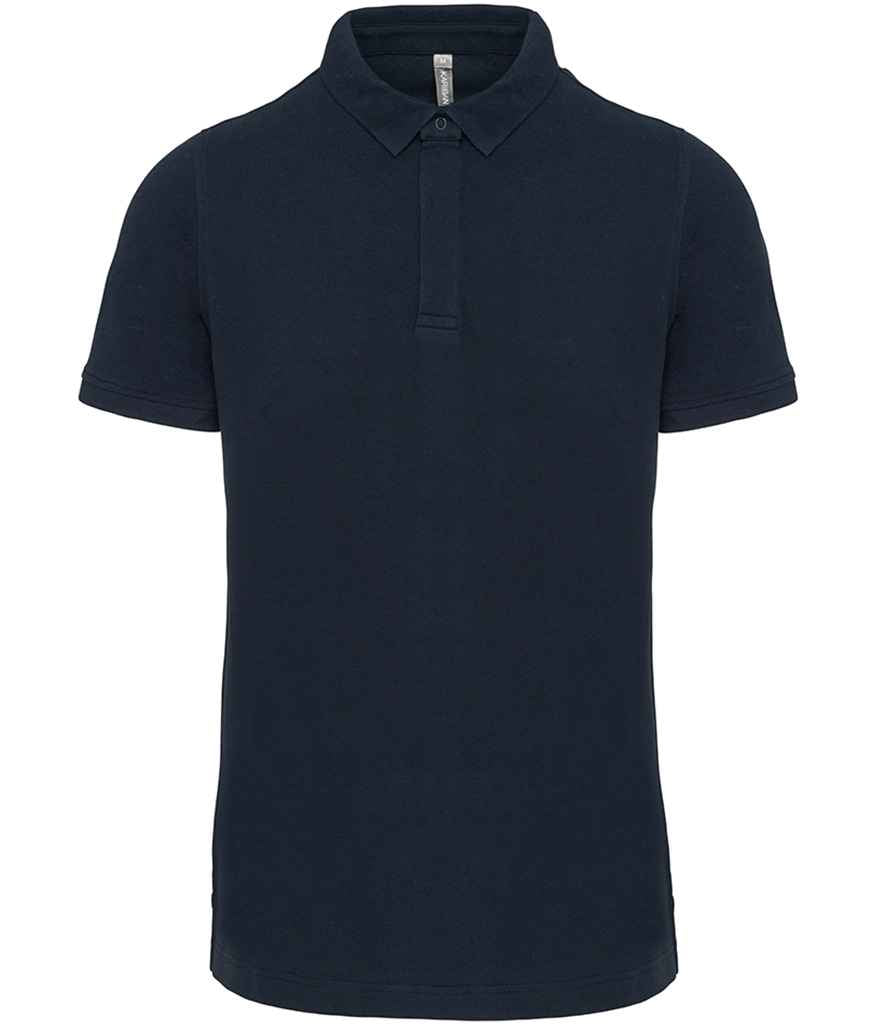 WK Designed To Work Stud Piqué Polo Shirt in Navy, front view
