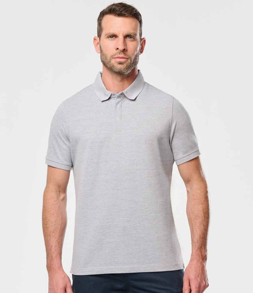 WK Designed To Work Stud Piqué Polo Shirt in Oxford Grey