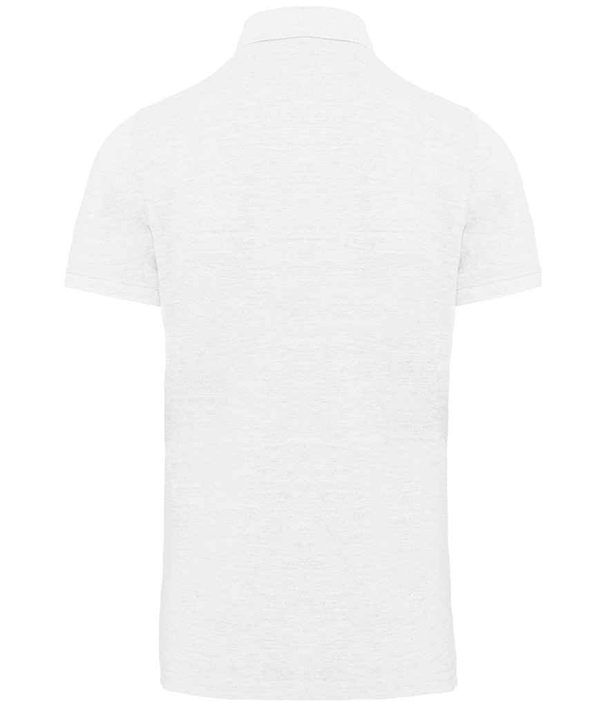 WK Designed To Work Stud Piqué Polo Shirt in White, back view