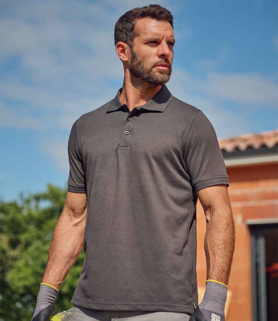 WK Designed To Work Anti-Bacterial Piqué Polo Shirt, front view