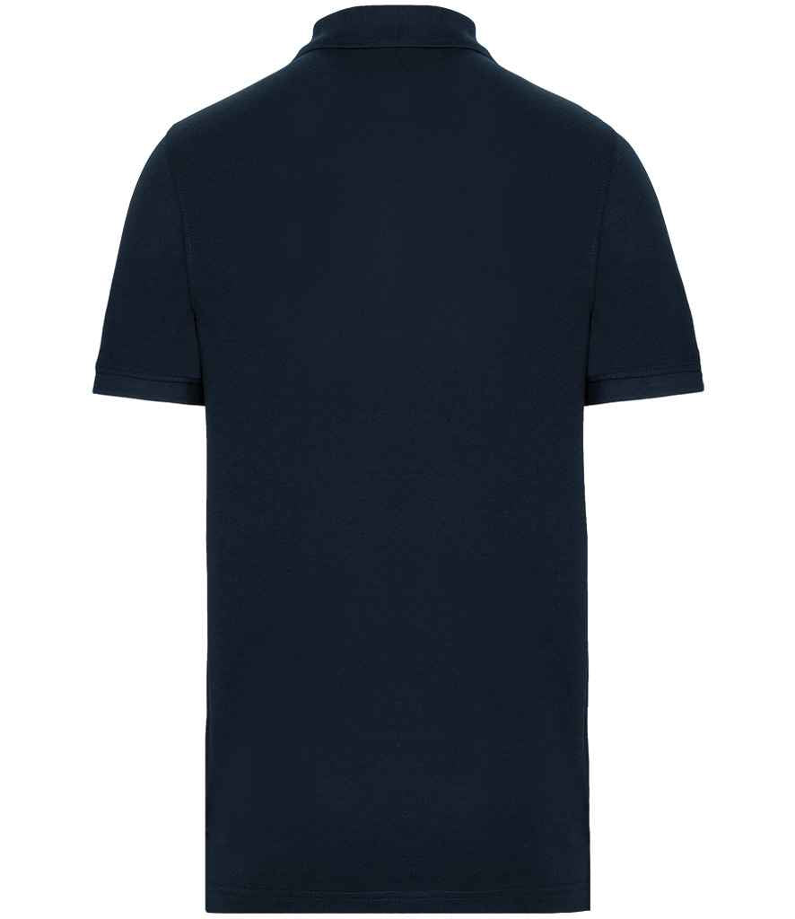 WK Designed To Work Anti-Bacterial Piqué Polo Shirt in Navy, back view