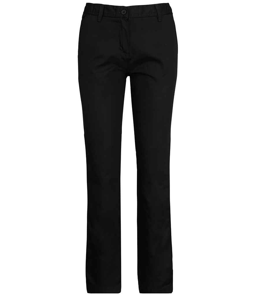 WK Designed To Work Ladies Day to Day Trousers in Black, front view