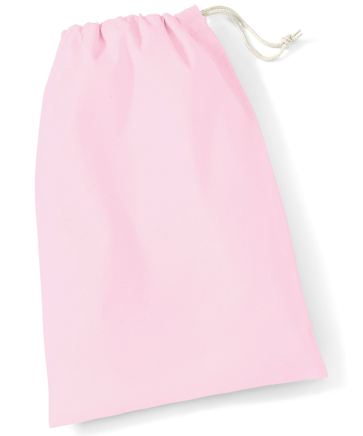 Westford Mill Cotton stuff bag in Classic Pink, front view