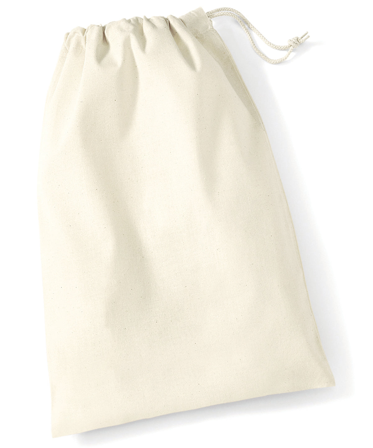 Westford Mill Cotton stuff bag in Natural, front view