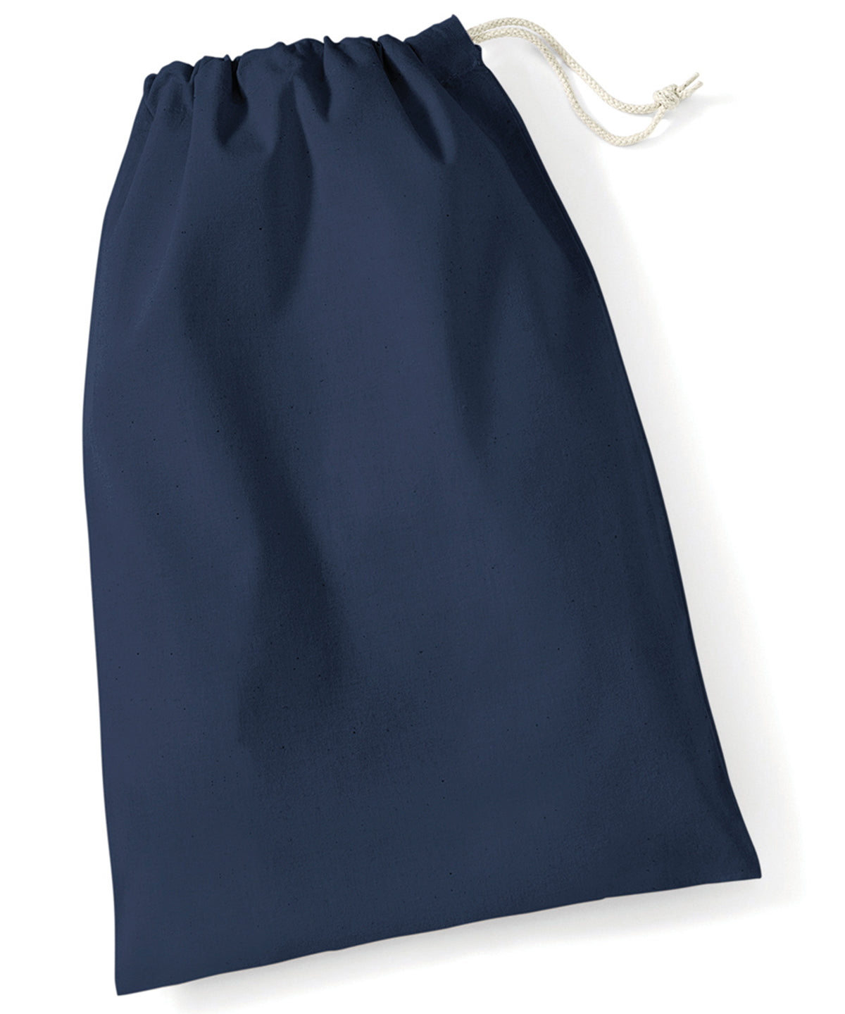 Westford Mill Cotton stuff bag in Navy, front view