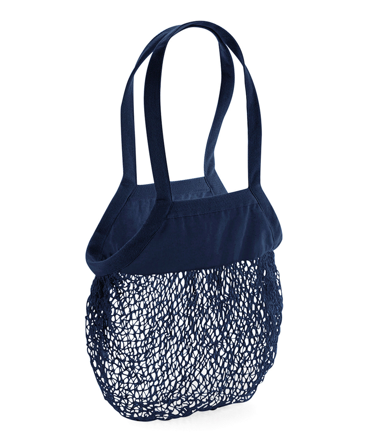 Westford Mill Organic cotton mesh grocery bag in Navy, front view