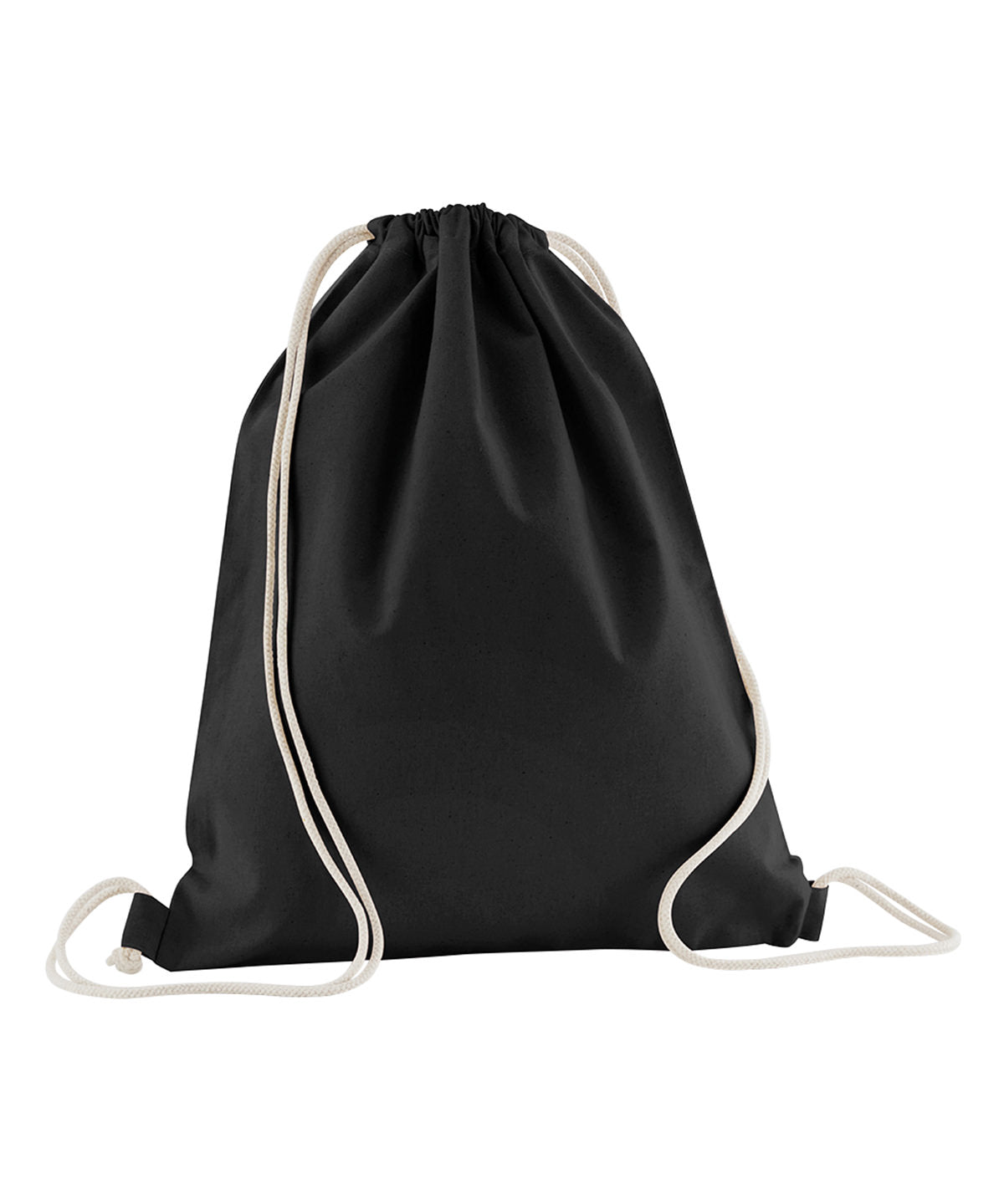 Westford Mill Organic cotton InCo. gym sac in Black, front view