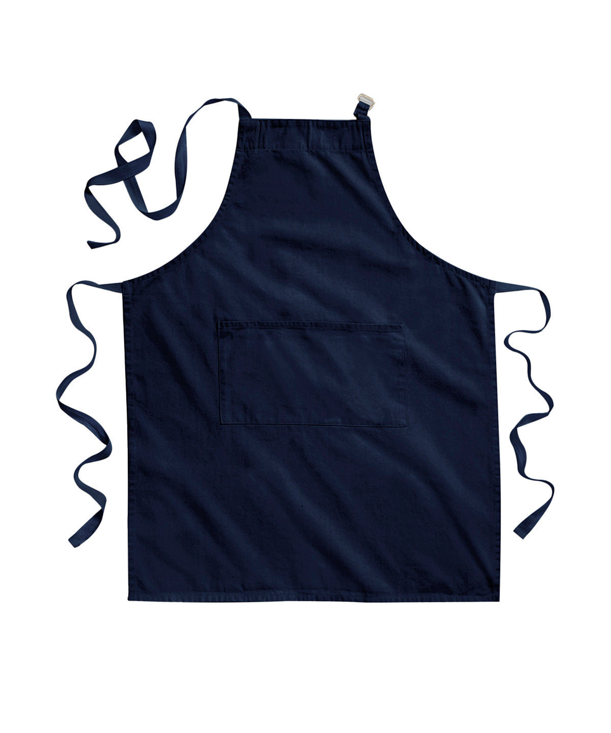 Westford Mill Fairtrade cotton adult craft apron in French Navy, front view