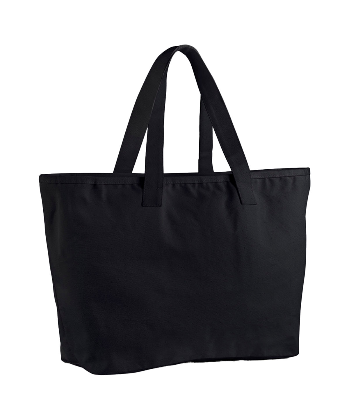 Westford Mill Oversized heavy duty canvas tote bag in Black, front view