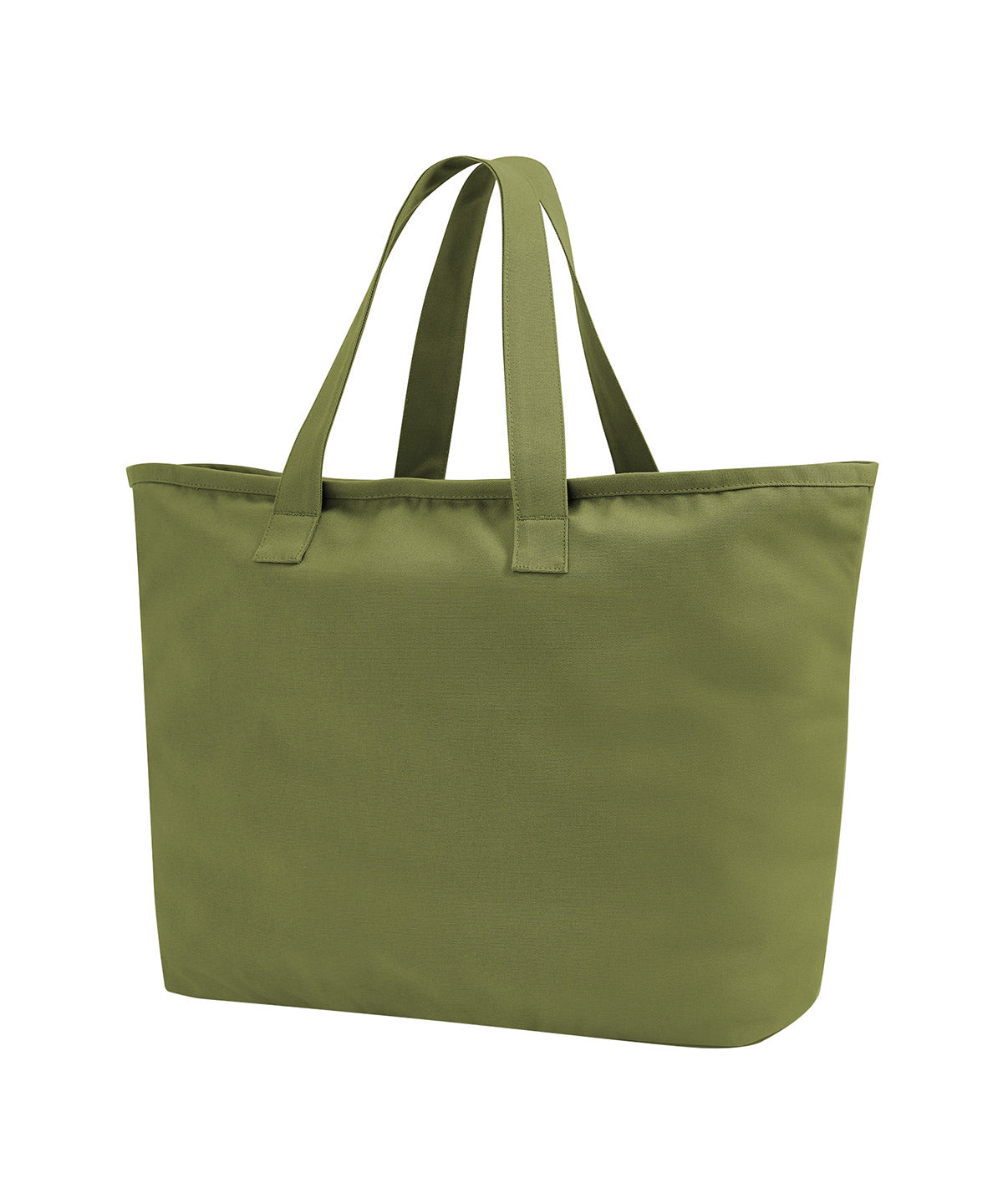 Westford Mill Oversized heavy duty canvas tote bag in Bright Olive, front view