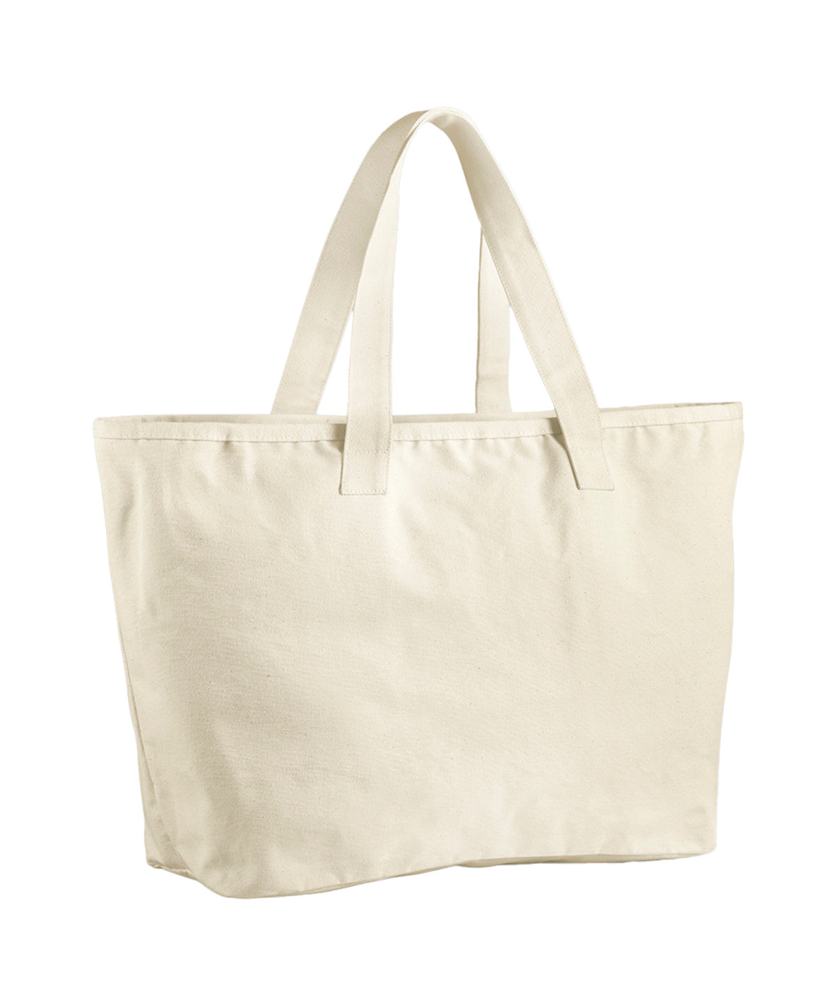 Westford Mill Oversized heavy duty canvas tote bag in Natural, front view