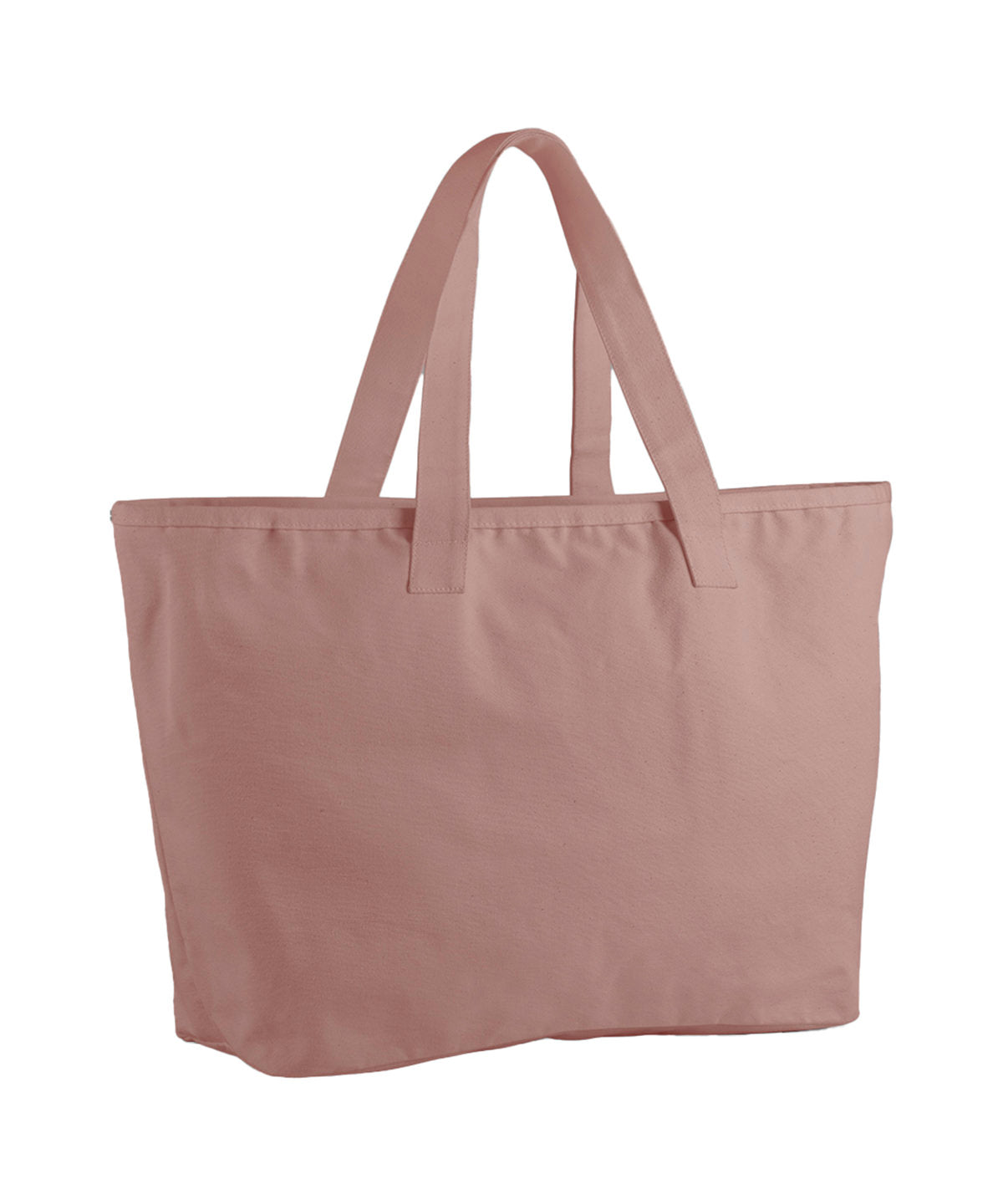 Westford Mill Oversized heavy duty canvas tote bag in Rose, front view