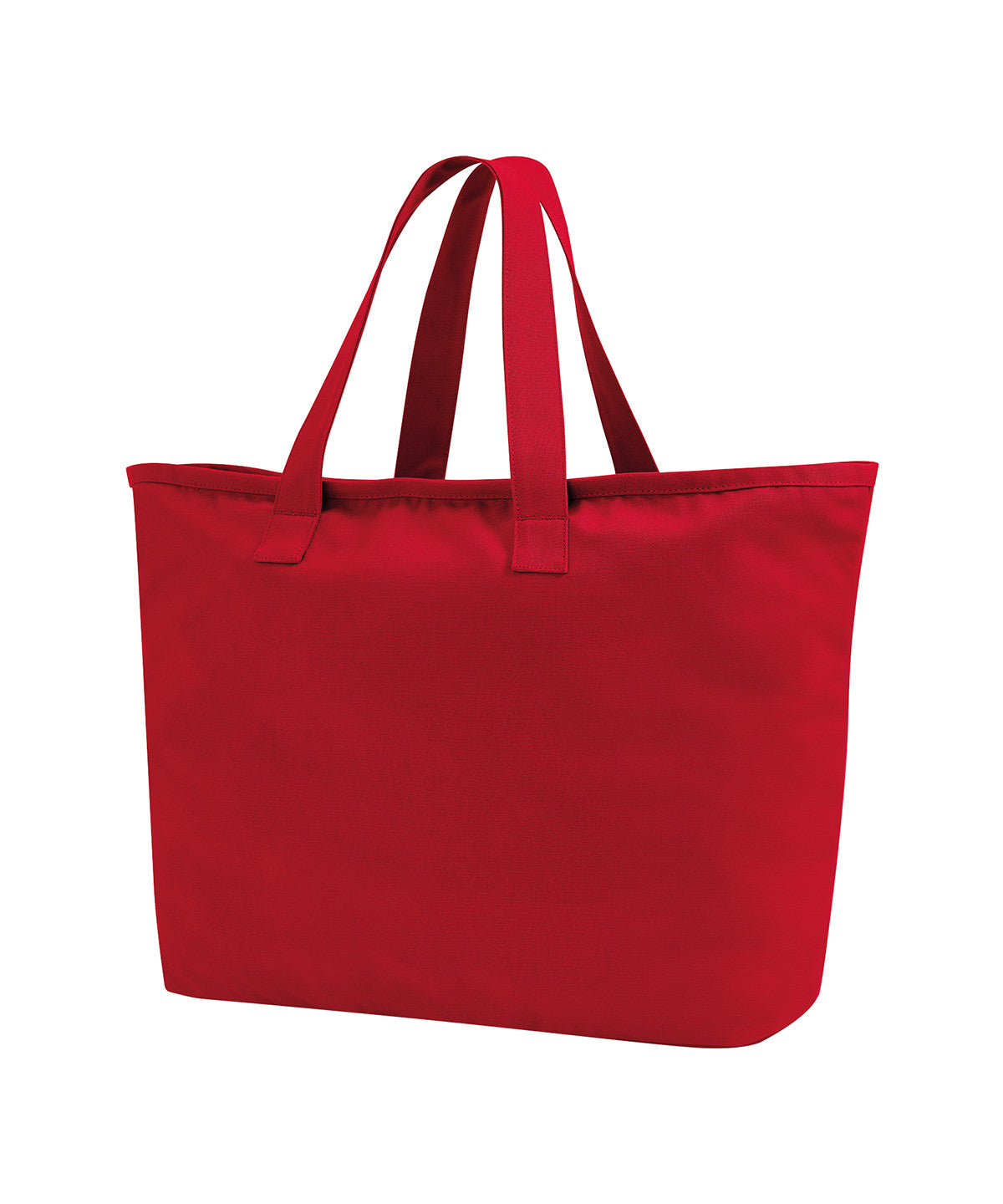 Westford Mill Oversized heavy duty canvas tote bag in Scarlet Red, front view