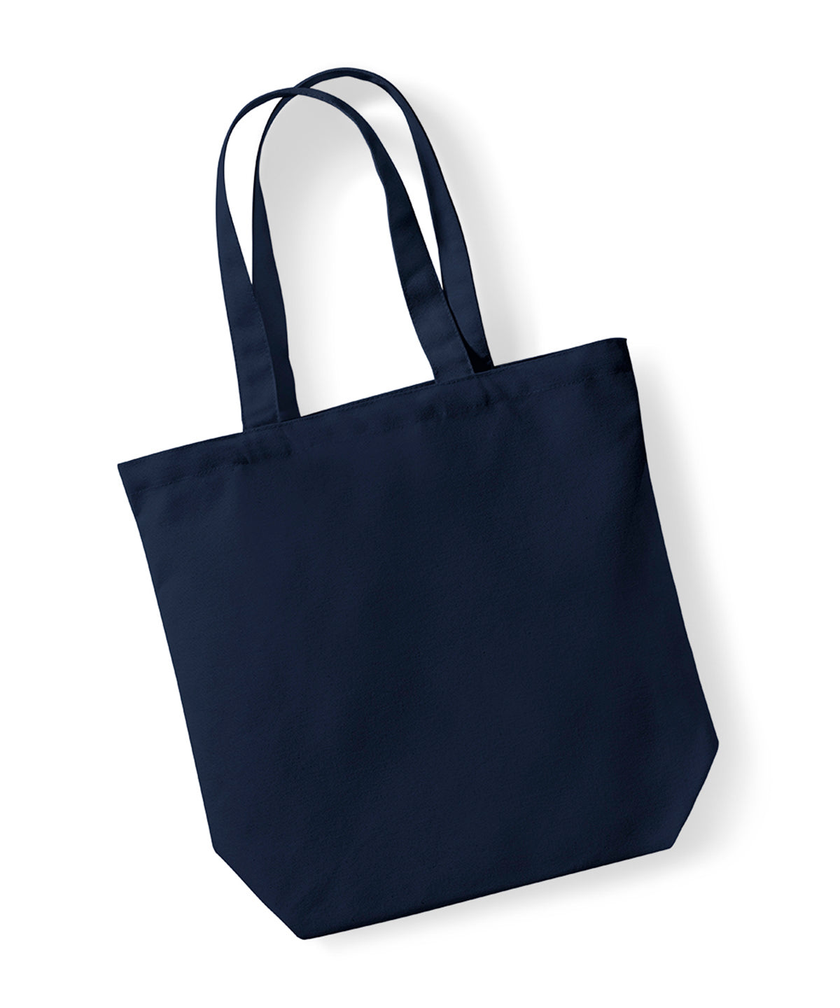 Westford Mill Fairtrade cotton Camden shopper in French Navy, front view