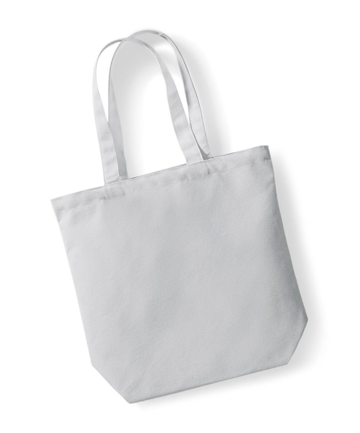 Westford Mill Fairtrade cotton Camden shopper in Light Grey, front view