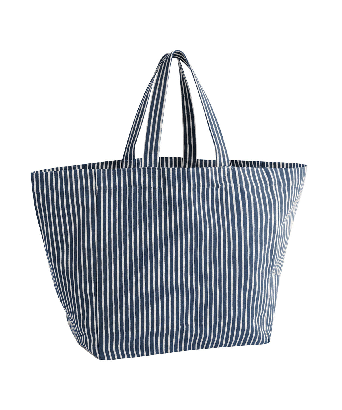 Westford Mill Oversized beach bag in Navy Stripe, front view