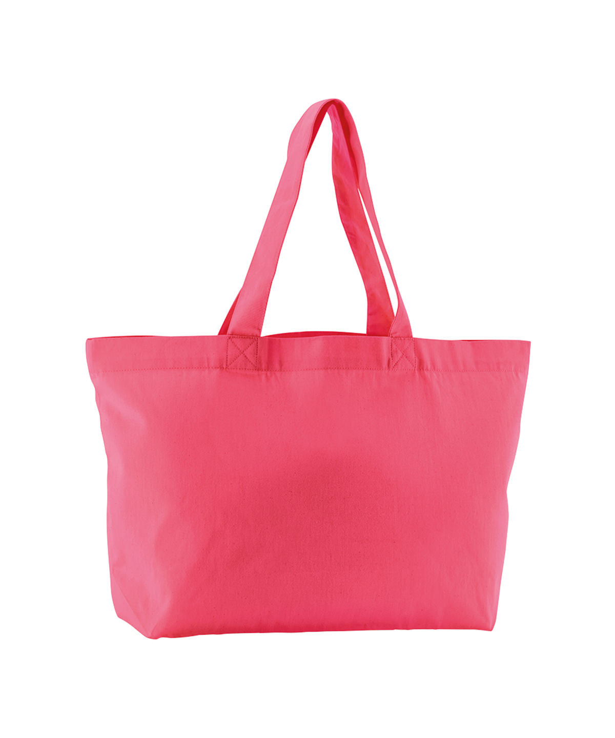 Westford Mill EarthAware organic twill shopper in Raspberry Pink, front view