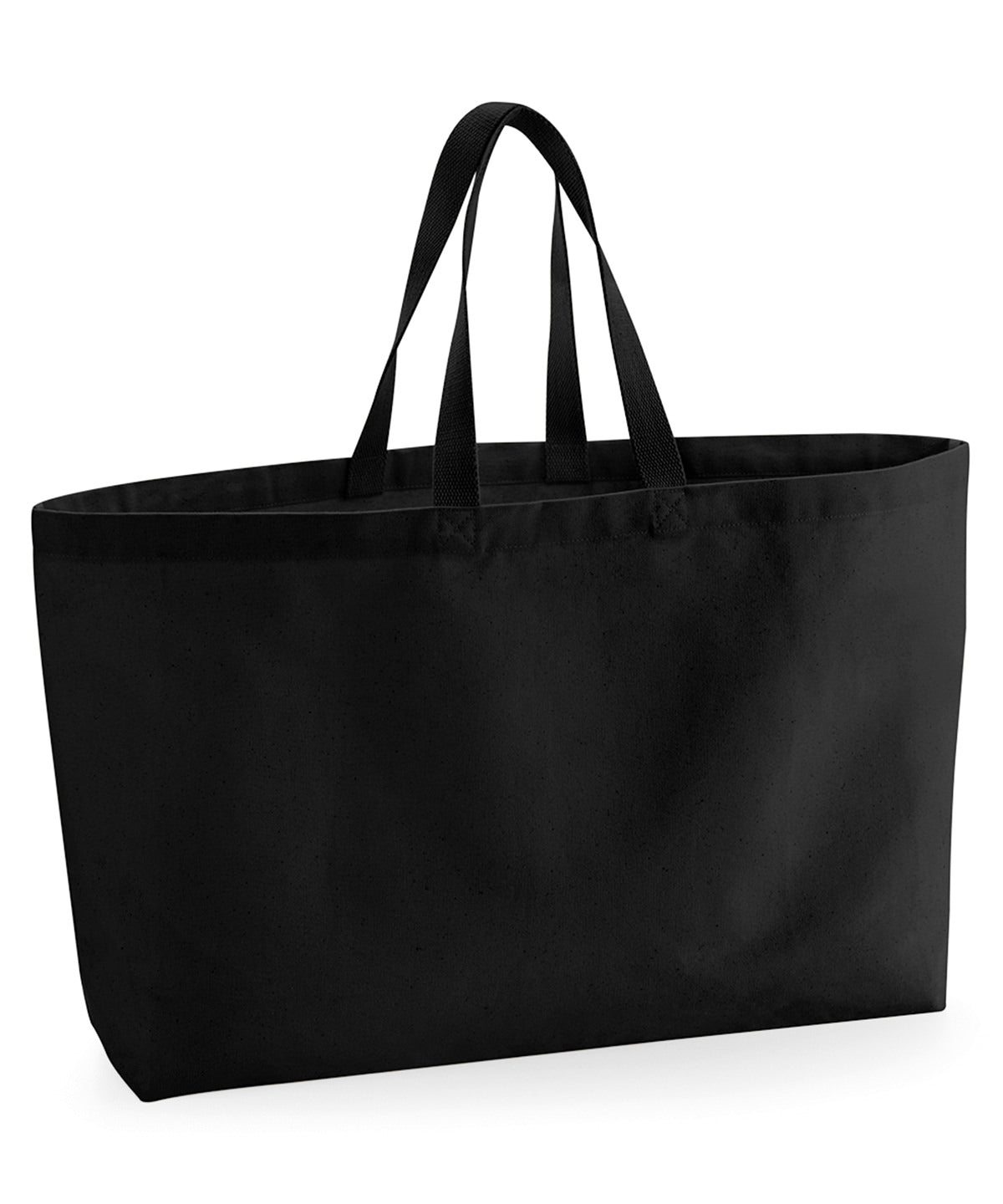 Westford Mill Oversized canvas tote bag in Black, front view