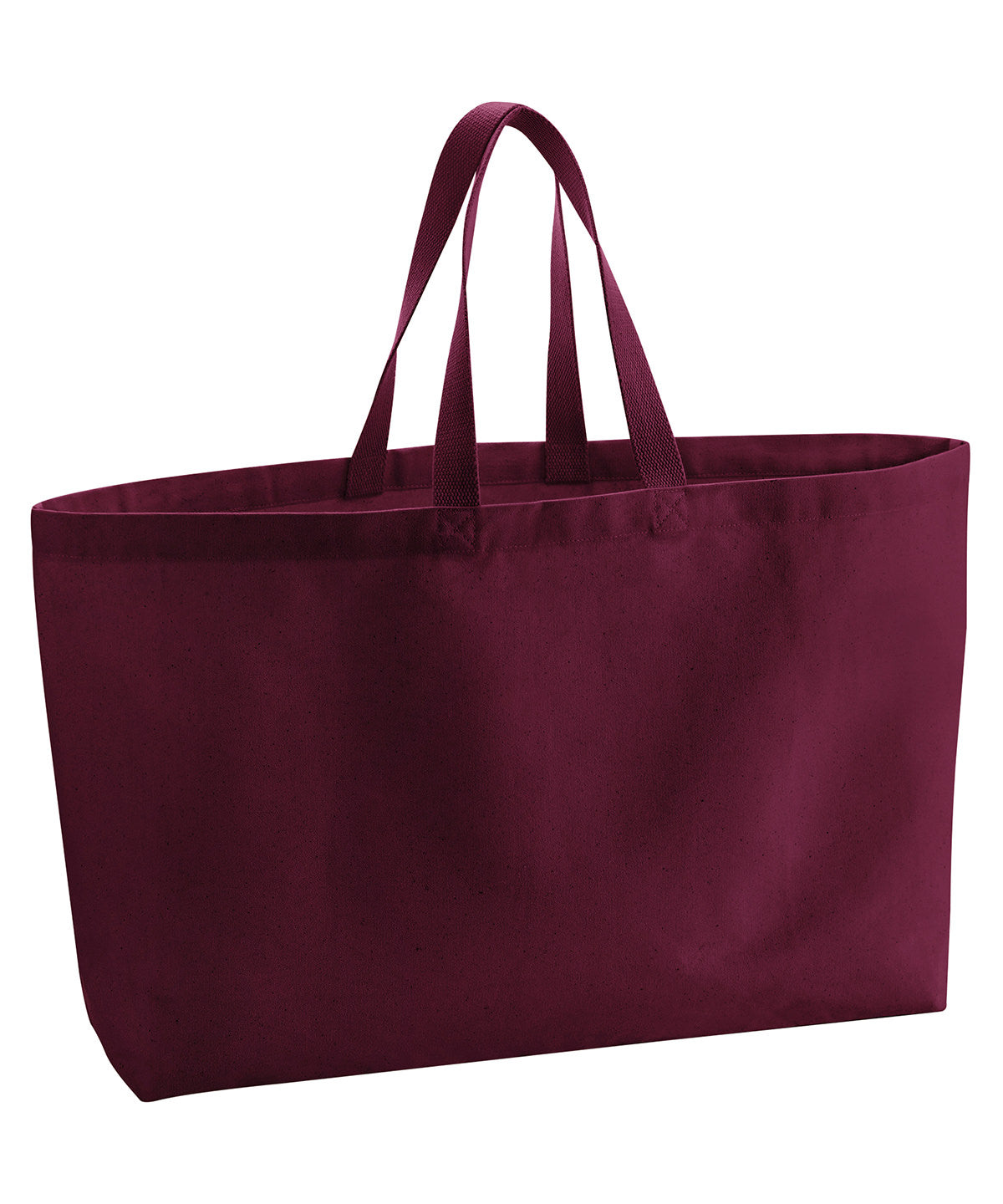 Westford Mill Oversized canvas tote bag in Burgundy, front view