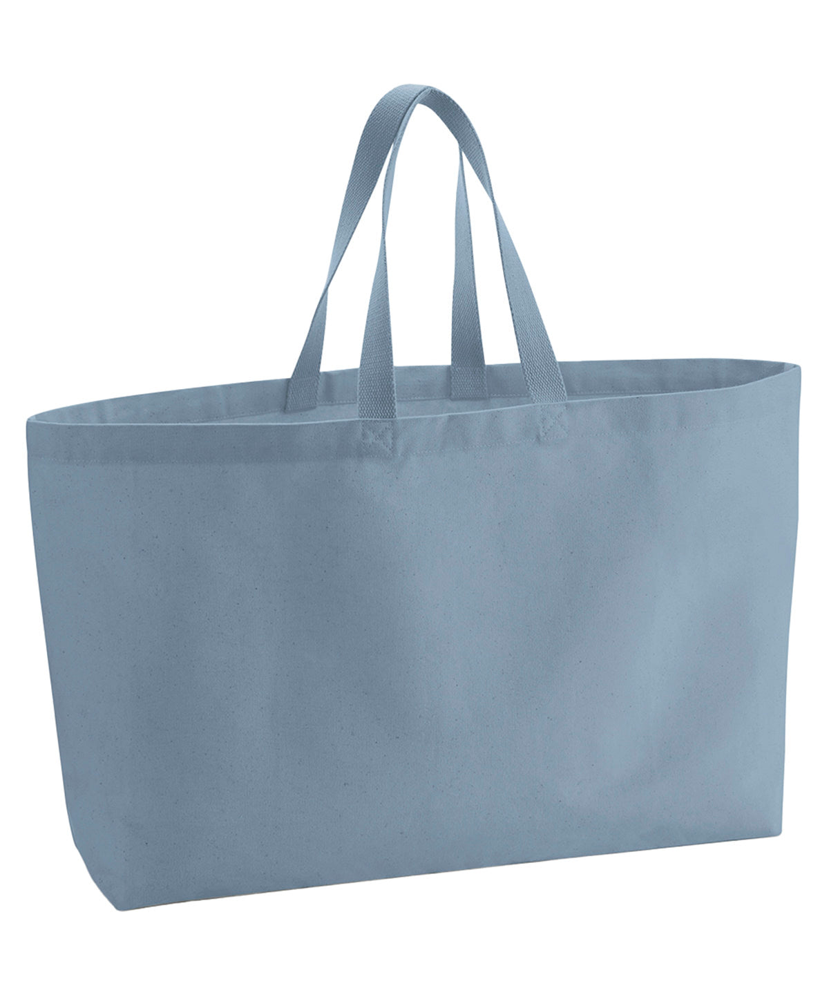 Westford Mill Oversized canvas tote bag in Dusty Blue, front view