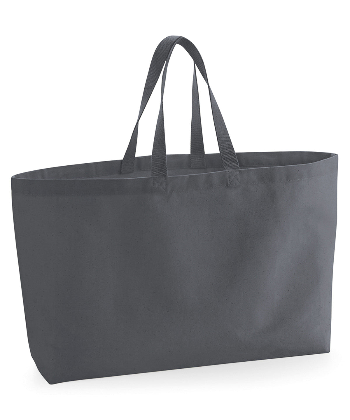 Westford Mill Oversized canvas tote bag in Graphite Grey, front view