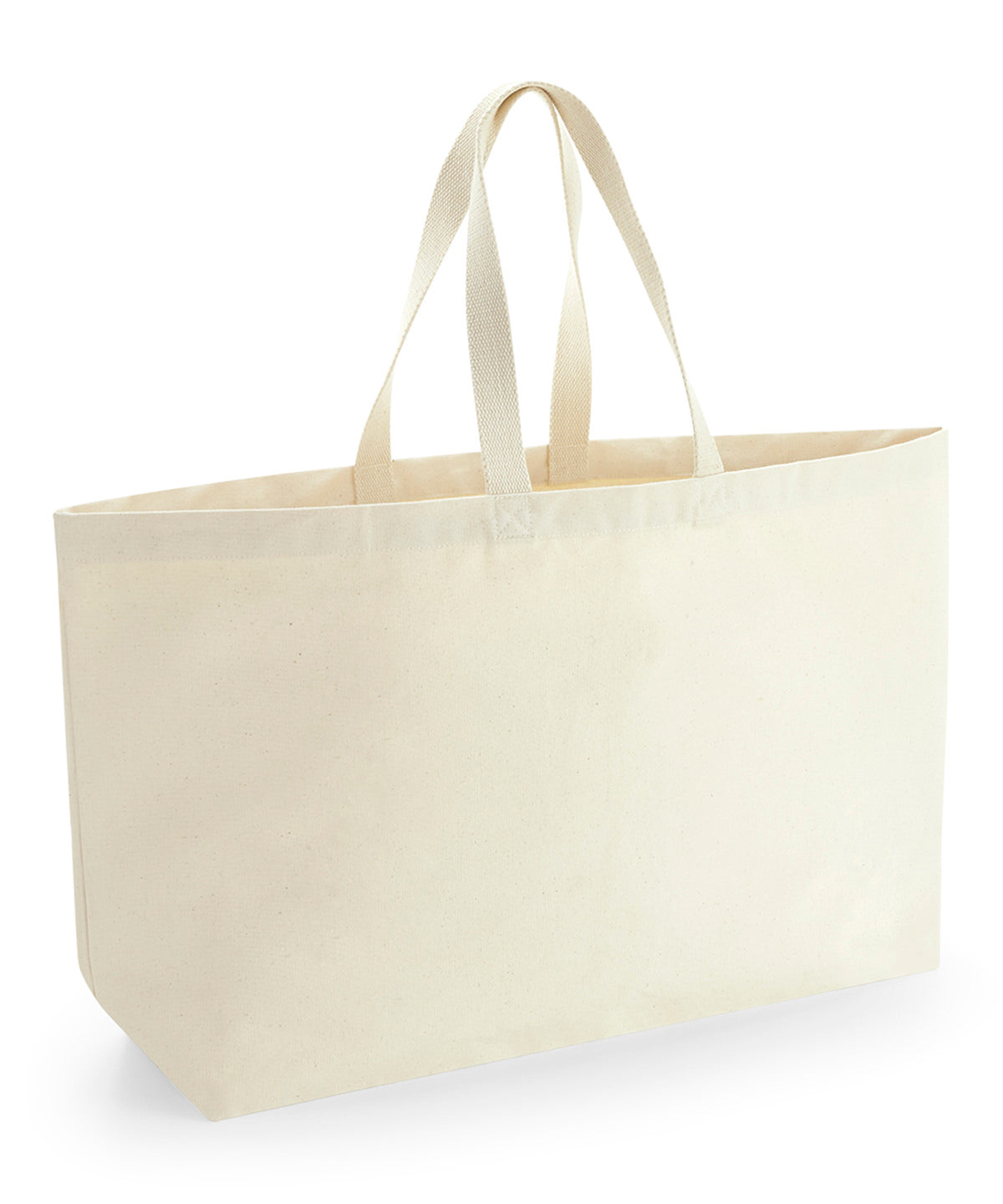 Westford Mill Oversized canvas tote bag in Natural, front view
