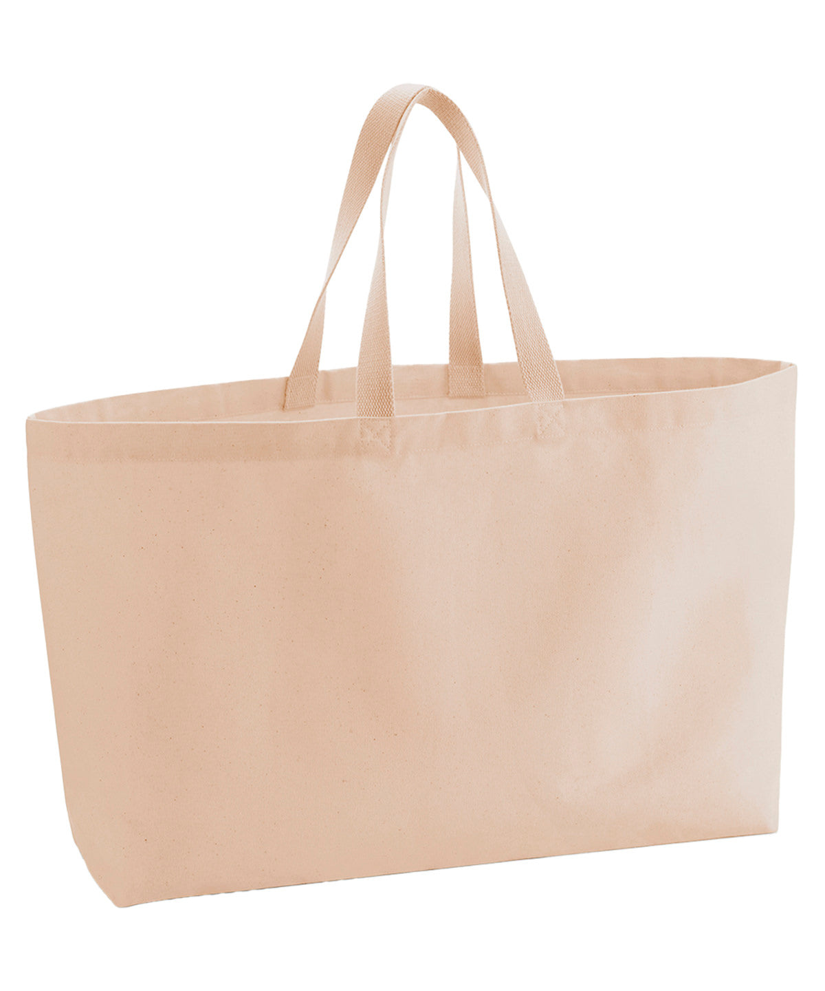 Westford Mill Oversized canvas tote bag in Peach, front view