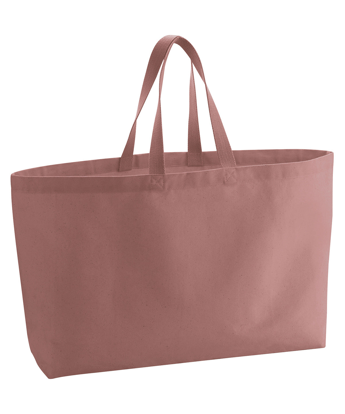 Westford Mill Oversized canvas tote bag in Rose Pink, front view