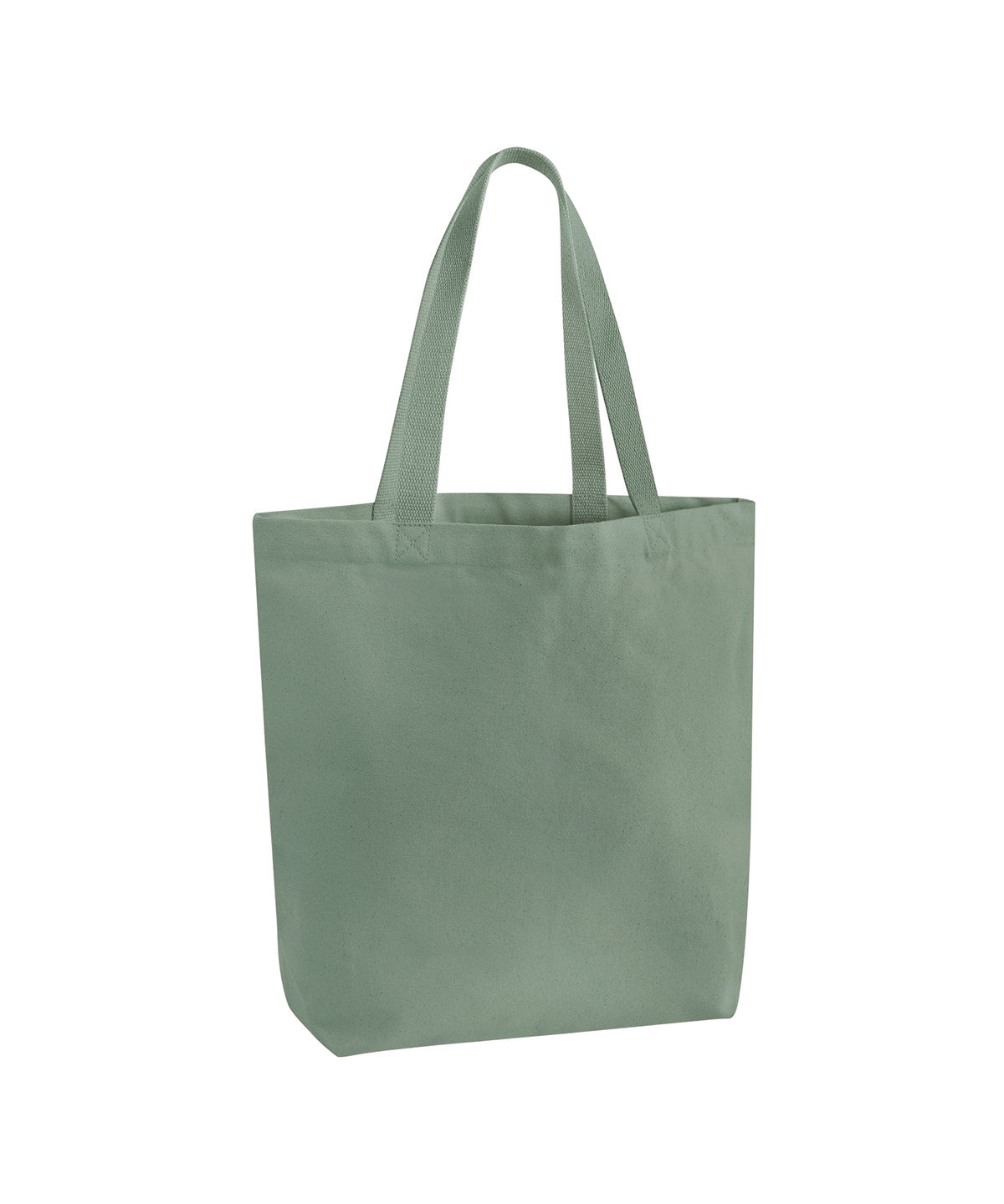 Westford Mill Heavyweight canvas tote bag in Dusty Green, front view