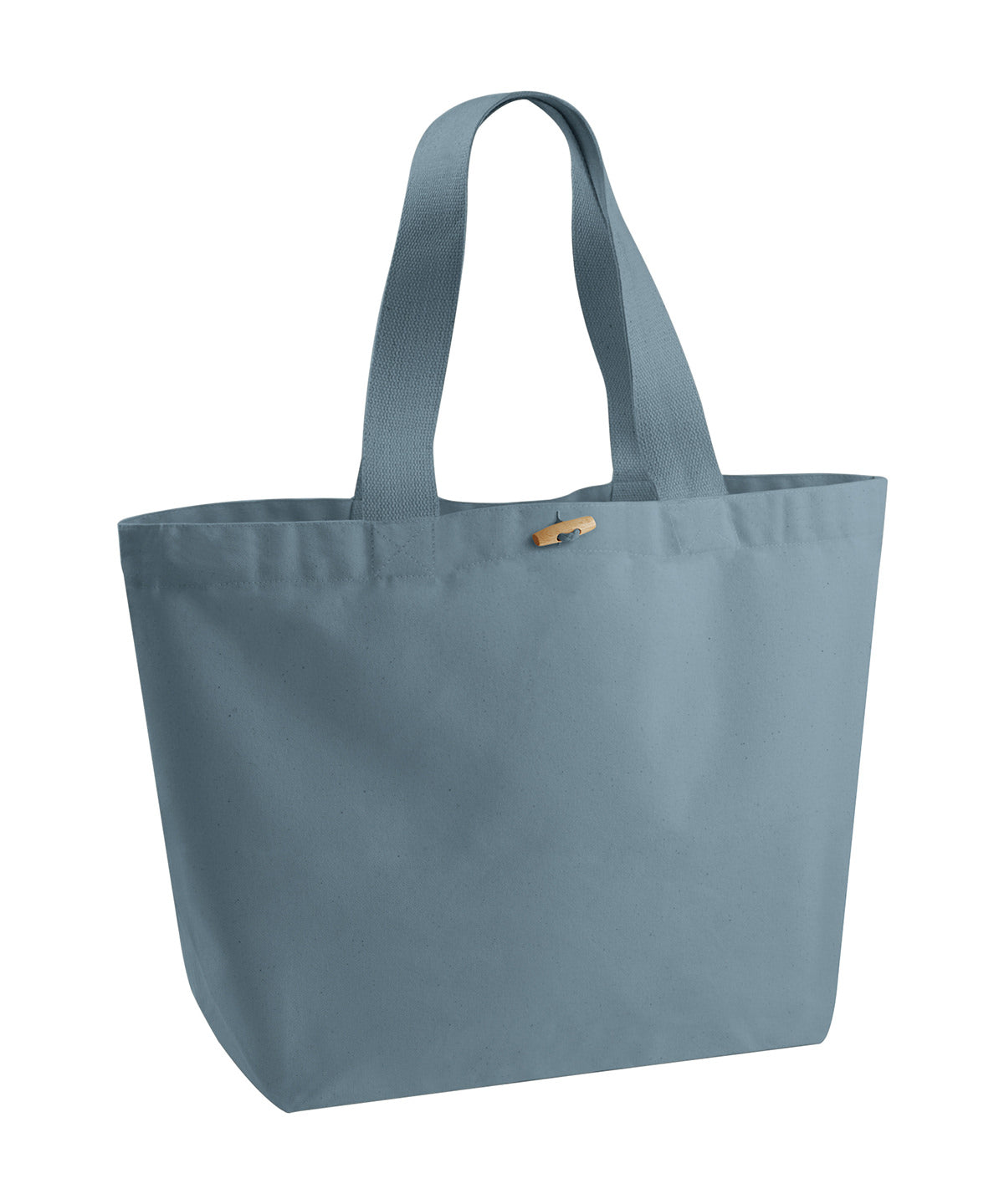 Westford Mill EarthAware organic marina tote XL in Dusty Blue, front view
