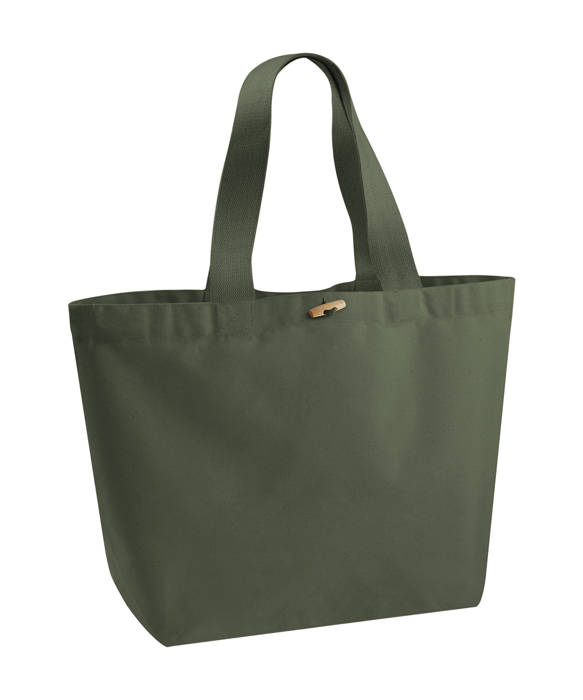 Westford Mill EarthAware organic marina tote XL in Olive Green, front view