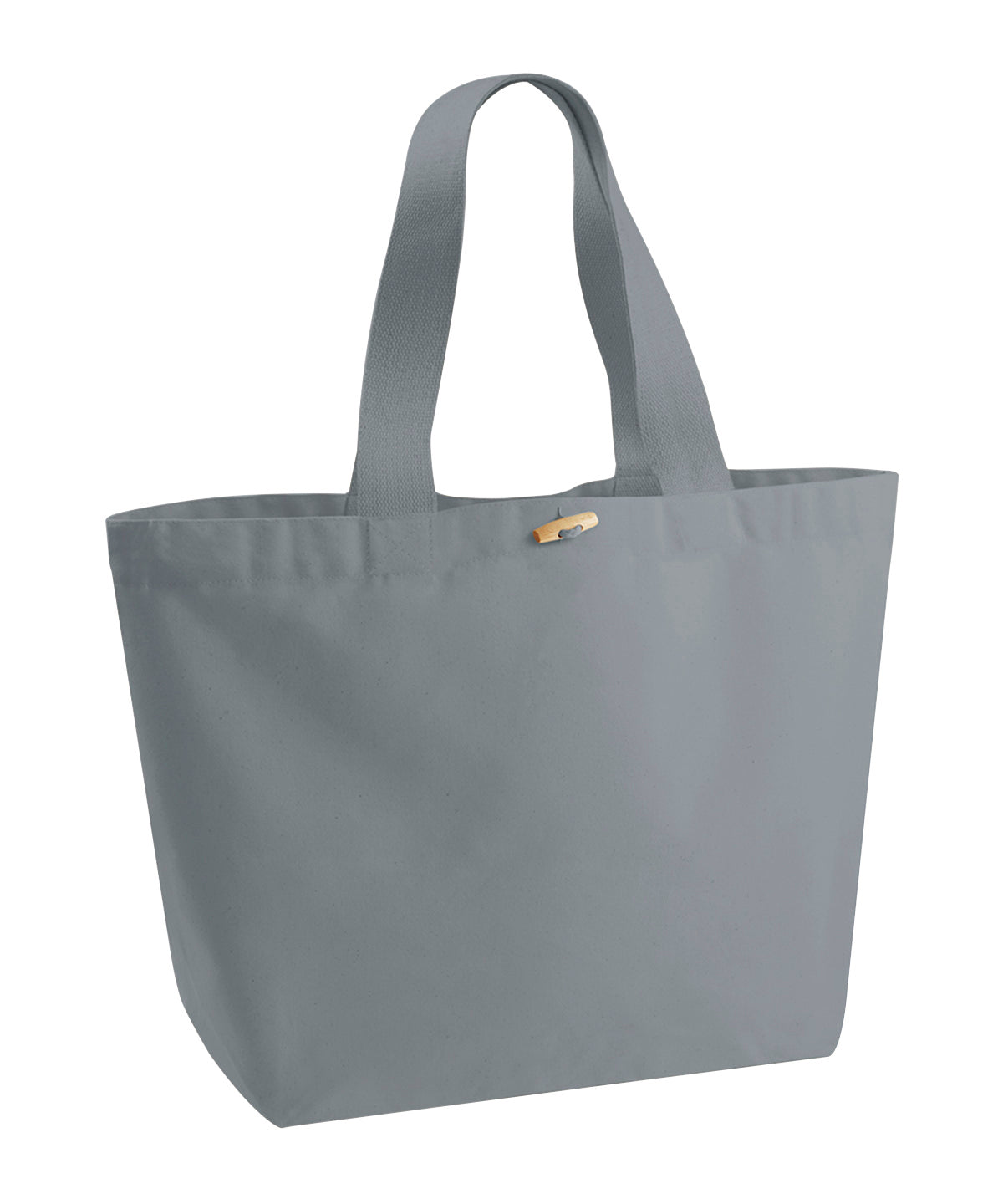 Westford Mill EarthAware organic marina tote XL in Pure Grey, front view