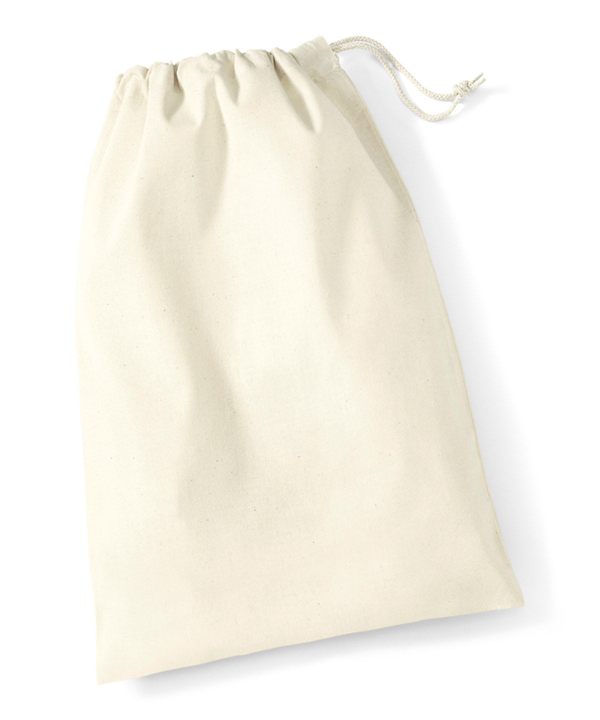 Westford Mill Recycled cotton stuff bag in Natural, front view