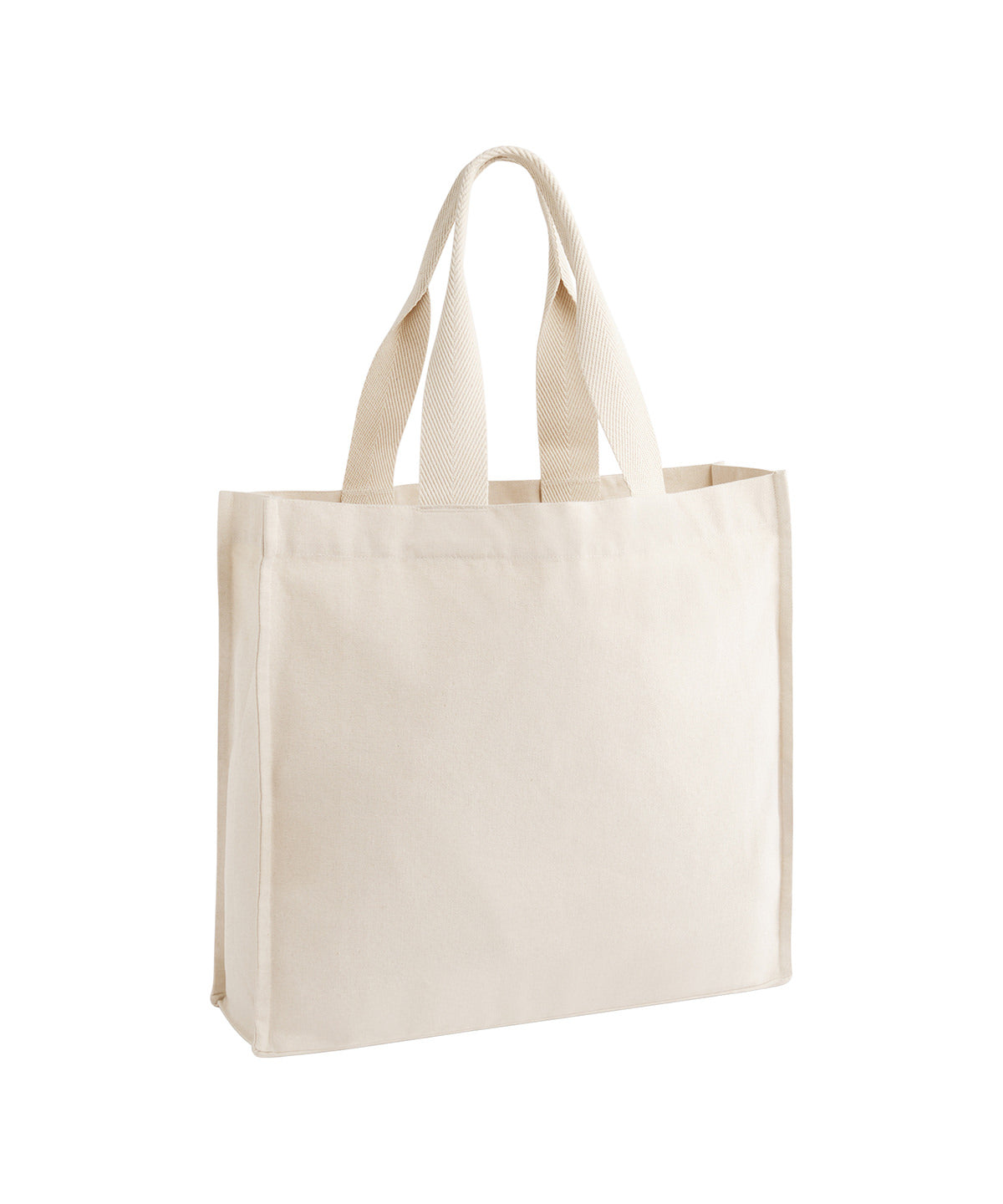 Westford Mill Chevron handle shopper in Natural, front view