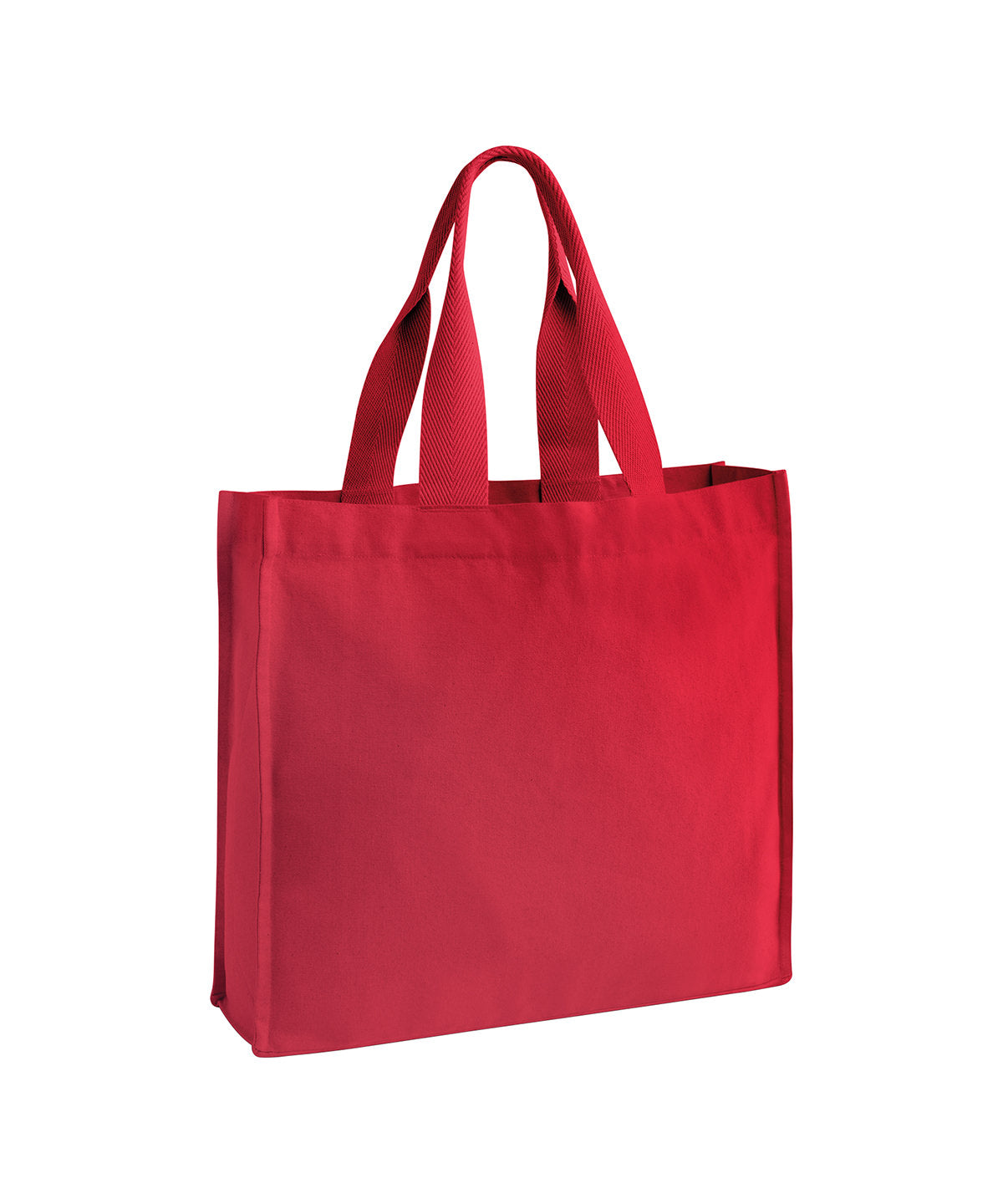 Westford Mill Chevron handle shopper in Scarlet Red, front view