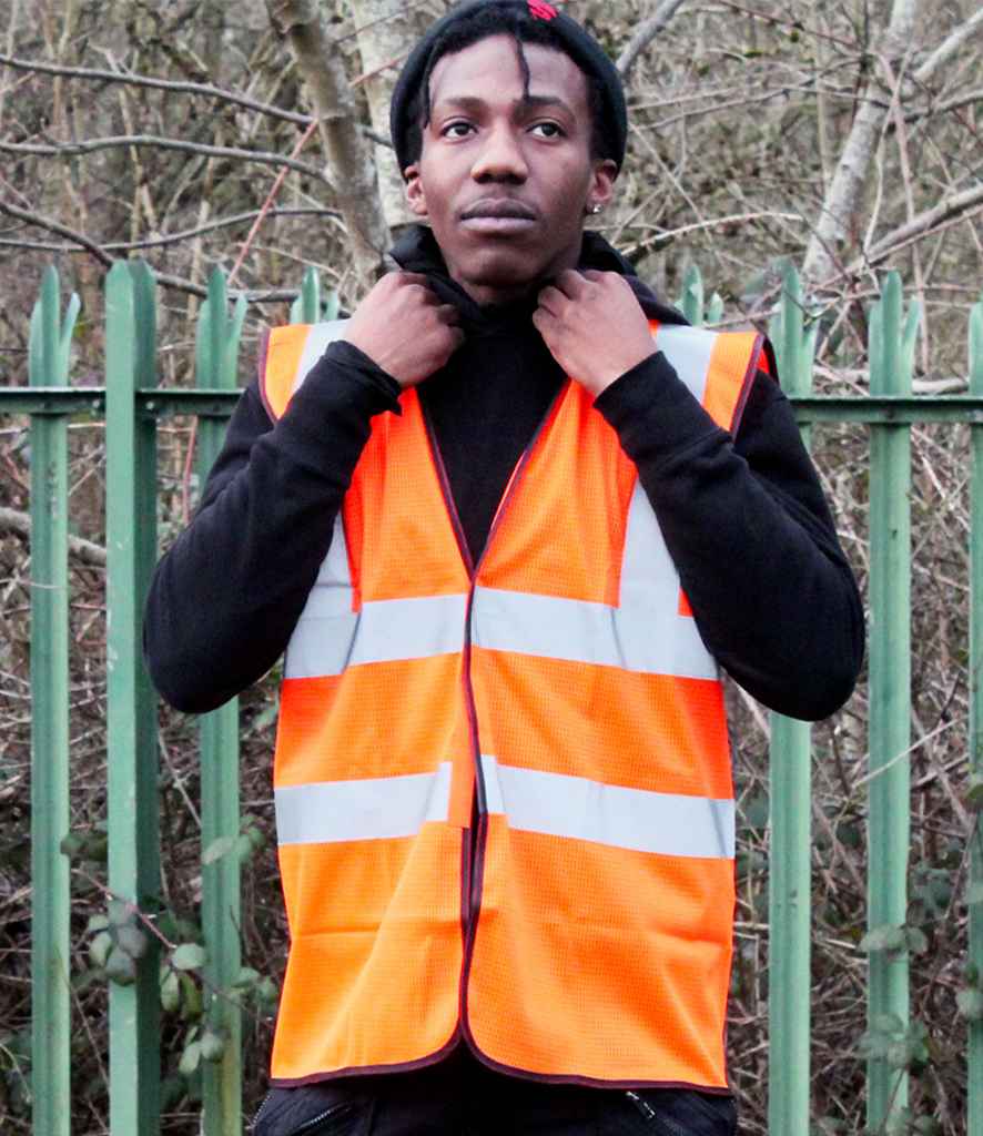 Warrior Hi-Vis Waistcoat in Fluorescent Orange
