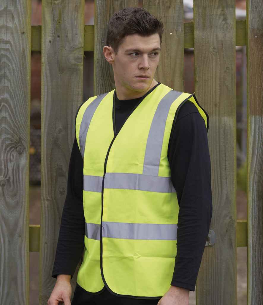 Warrior Hi-Vis Waistcoat in Fluorescent Yellow
