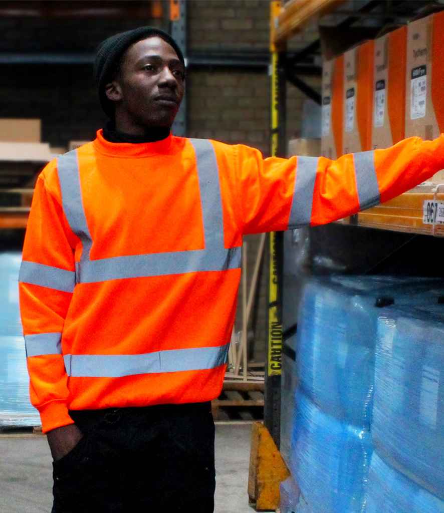 Warrior Hi-Vis Sweatshirt in Fluorescent Orange