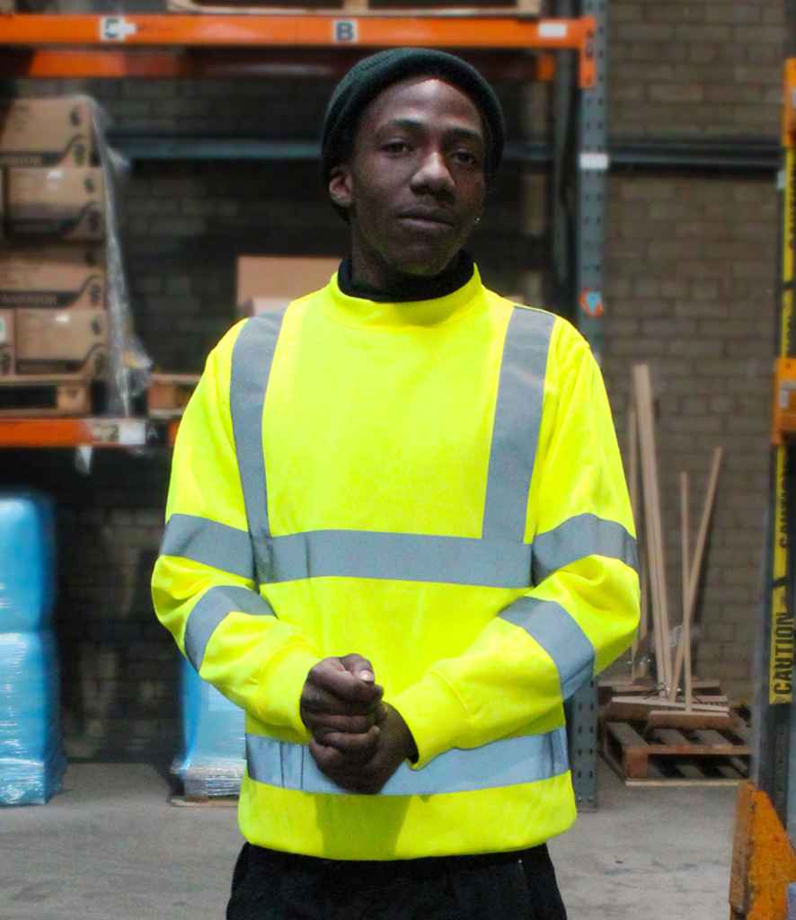 Warrior Hi-Vis Sweatshirt in Fluorescent Yellow