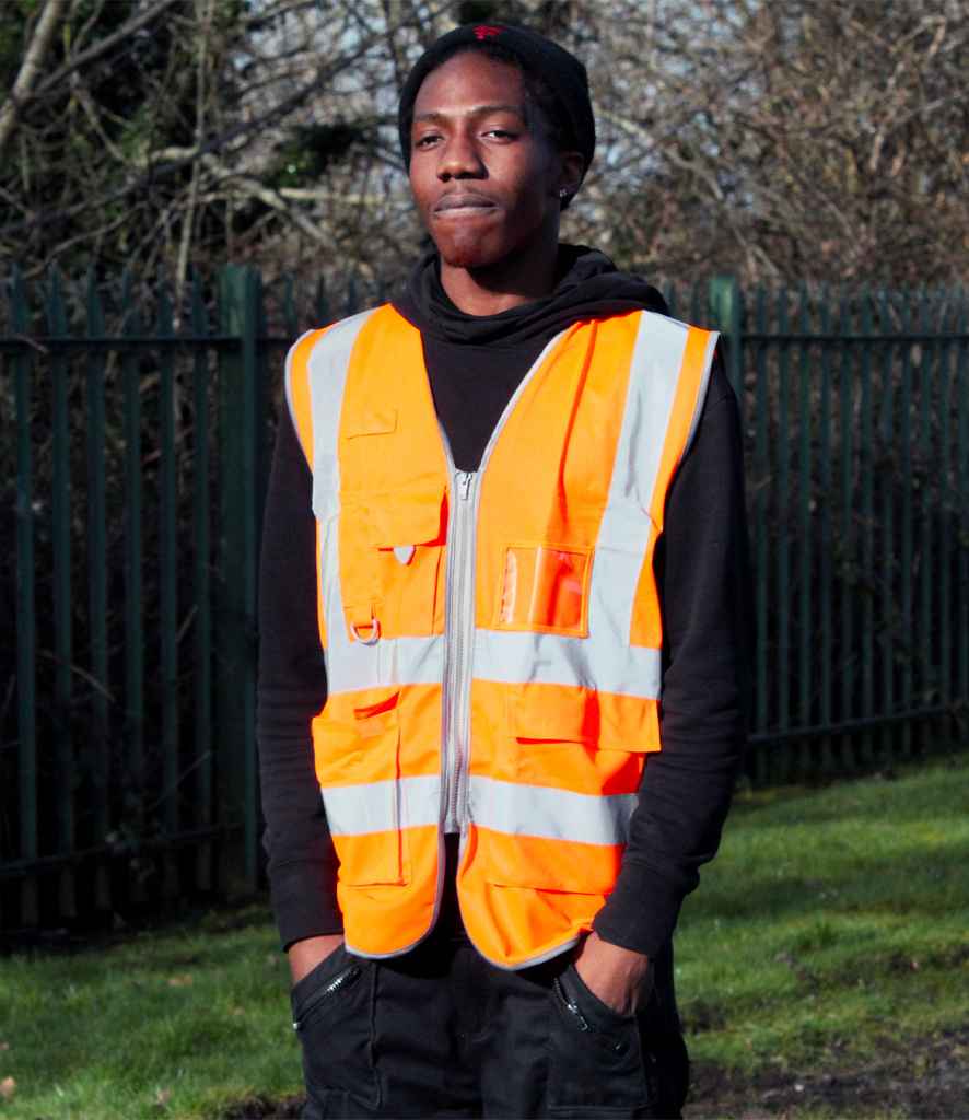 Warrior Hi-Vis Executive Waistcoat in Orange