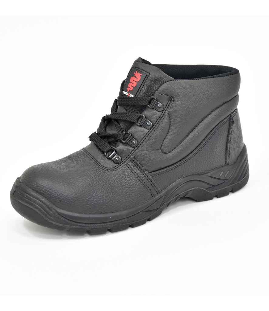 Warrior S1P Chukka Boots in Black, front view