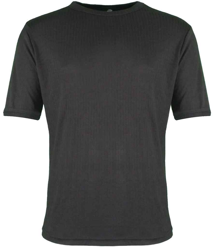 Warrior Thermal Short Sleeve T-Shirt in Black, front view