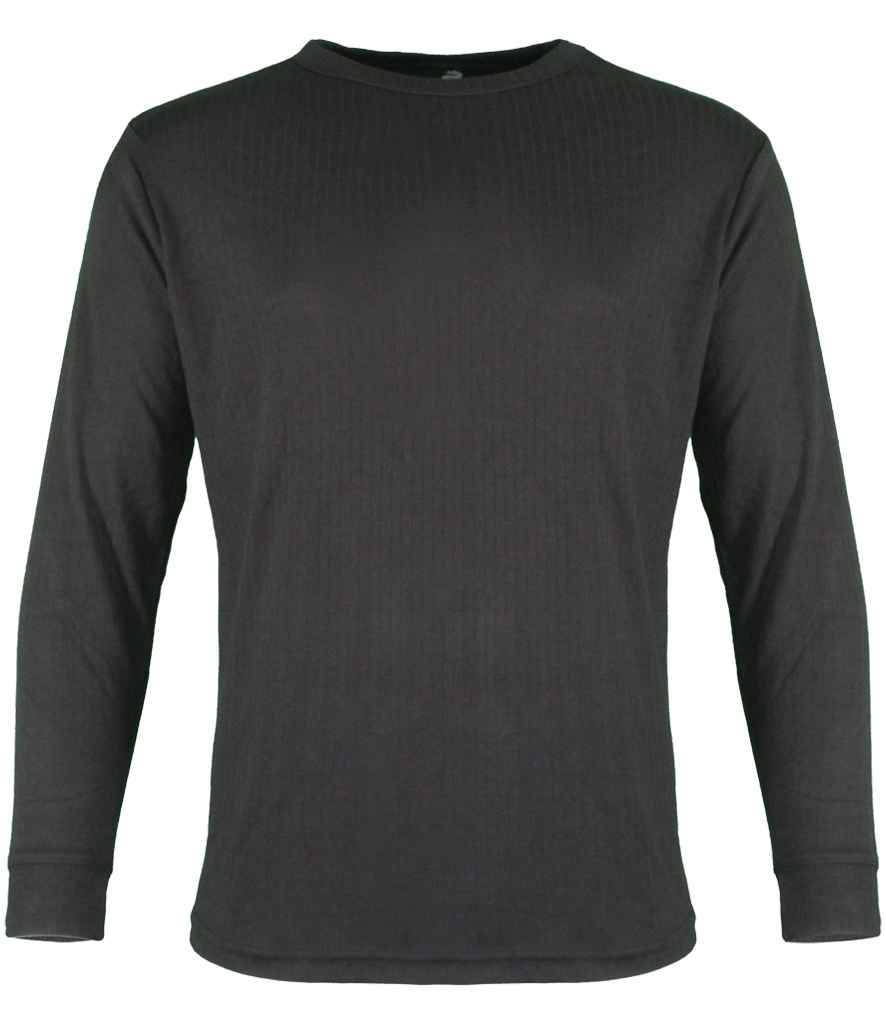 Warrior Thermal Long Sleeve T-Shirt in Black, front view